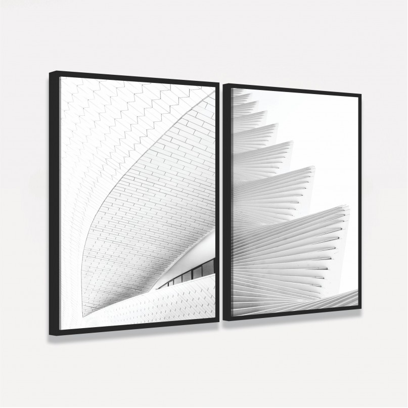 Quadro Duo Silhueta Urbana Clean