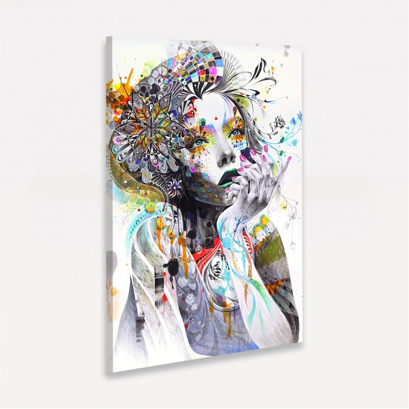 Quadro Mulher Abstrata Artístico Colorido