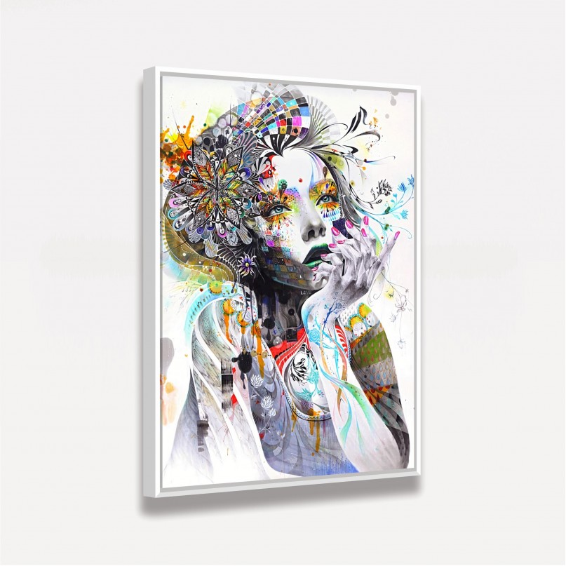 Quadro Mulher Abstrata Artístico Colorido