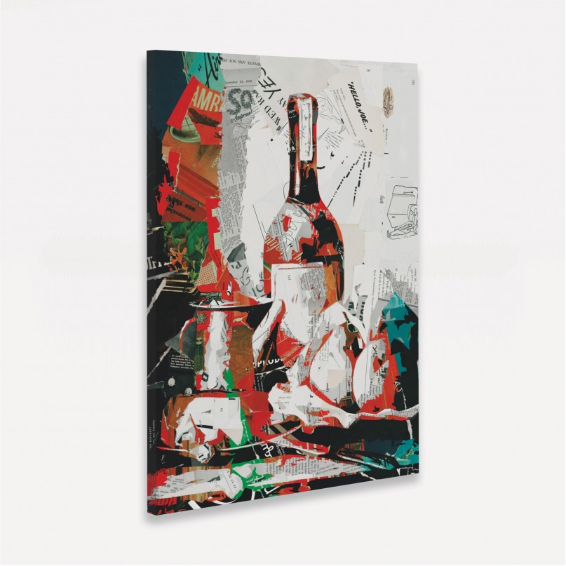 Quadro Decorativo The Wine Colage