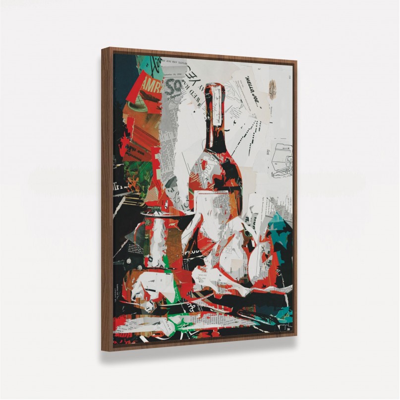Quadro Decorativo The Wine Colage
