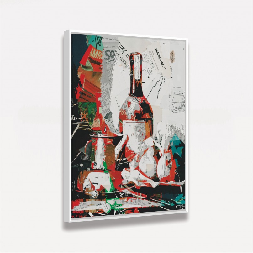 Quadro Decorativo The Wine Colage