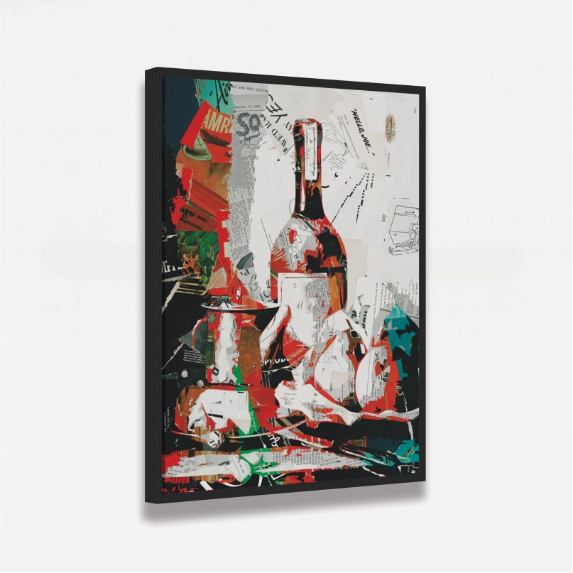Quadro Decorativo The Wine Colage