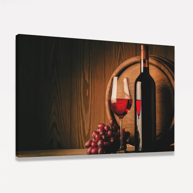 Quadro Decorativo da Uva a Taça