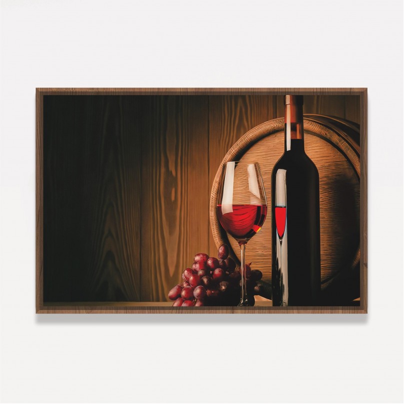 Quadro Decorativo da Uva a Taça