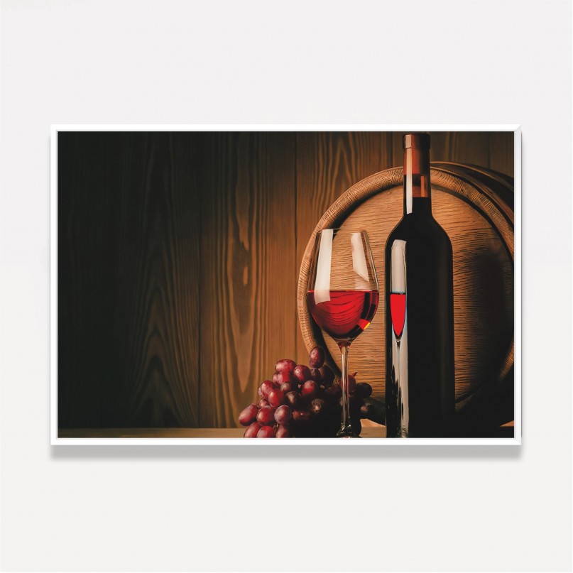 Quadro Decorativo da Uva a Taça