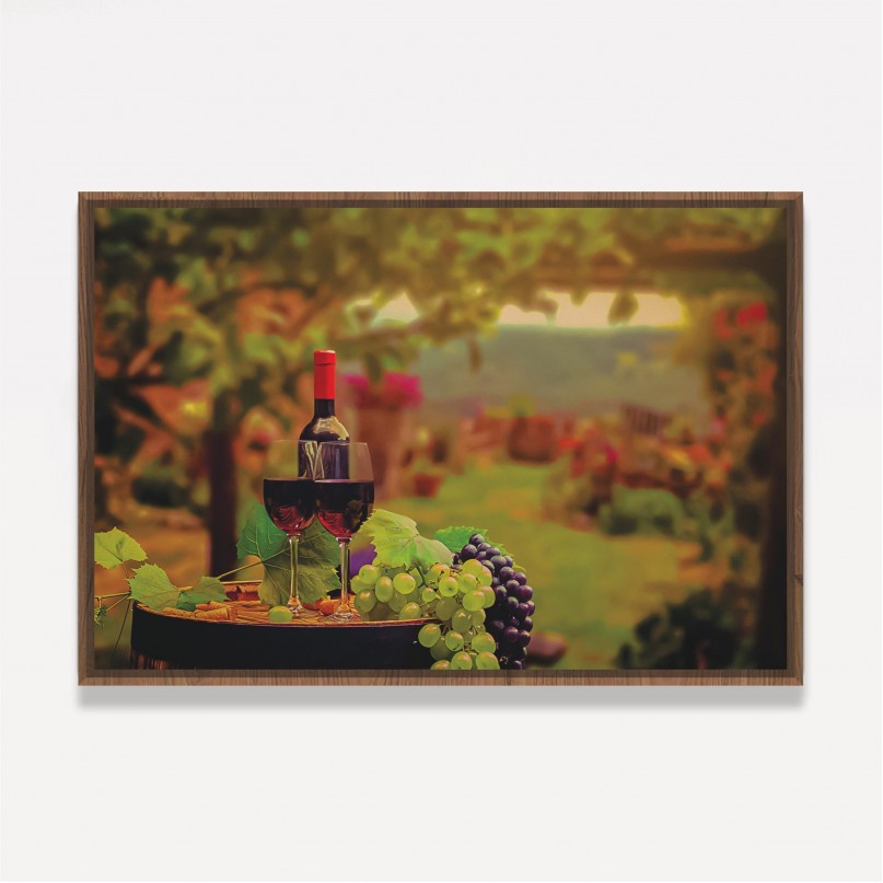 Quadro Decorativo Paisagem Vinícola