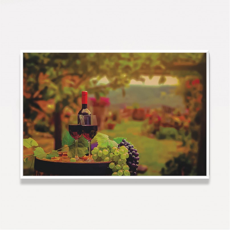Quadro Decorativo Paisagem Vinícola