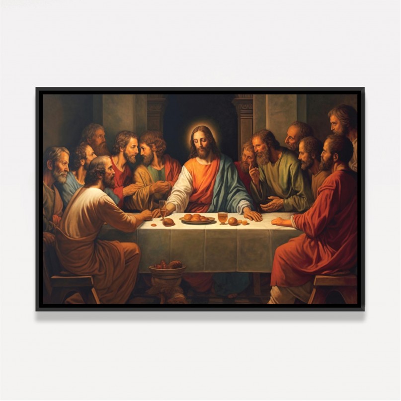 Quadro Santa Ceia Conectando o Céu e a Terra Releitura
