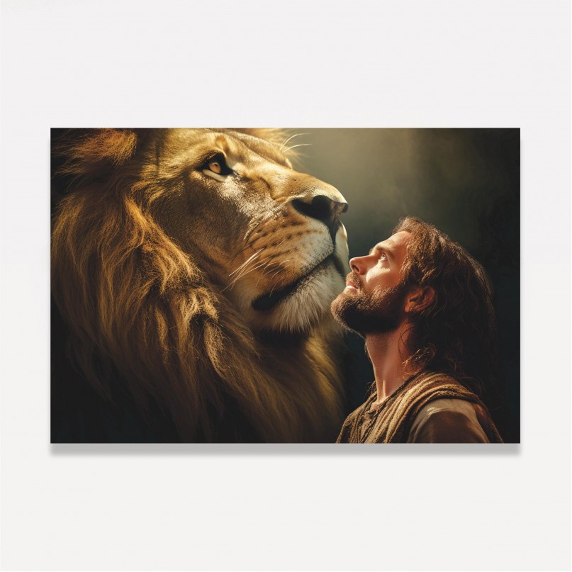 Quadro Jesus e o Leão Salvação