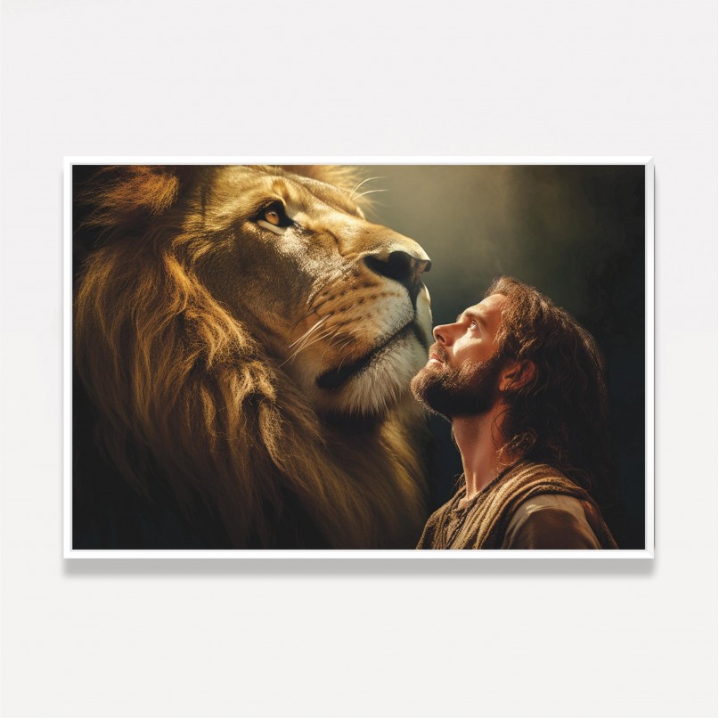 Quadro Jesus e o Leão Salvação