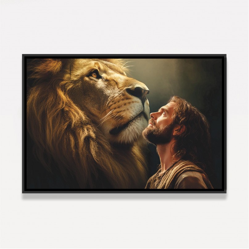 Quadro Jesus e o Leão Salvação
