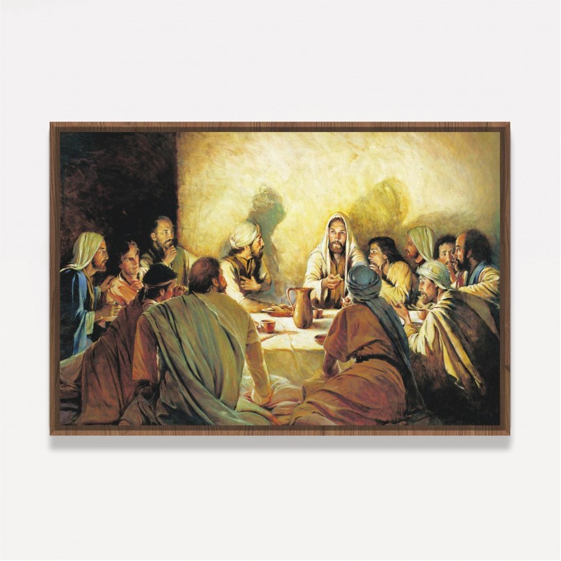 Quadro Santa Ceia Retro A Mesa da Comunhão