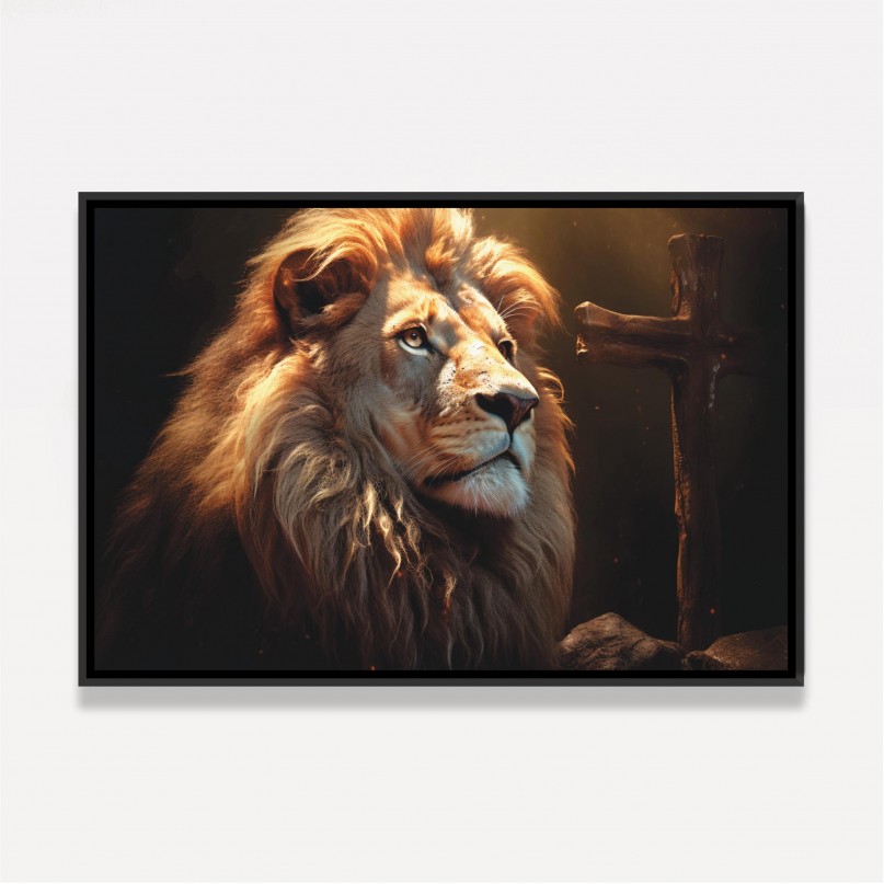 Quadro Majestade do Leão e a Cruz