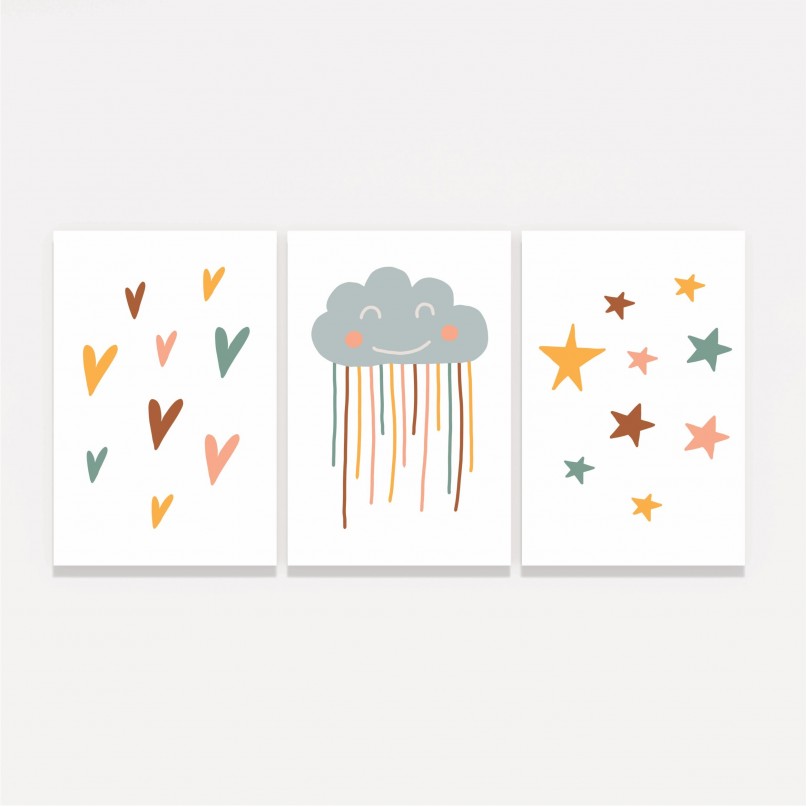 Quadro Trio Infantil Bons Sonhos