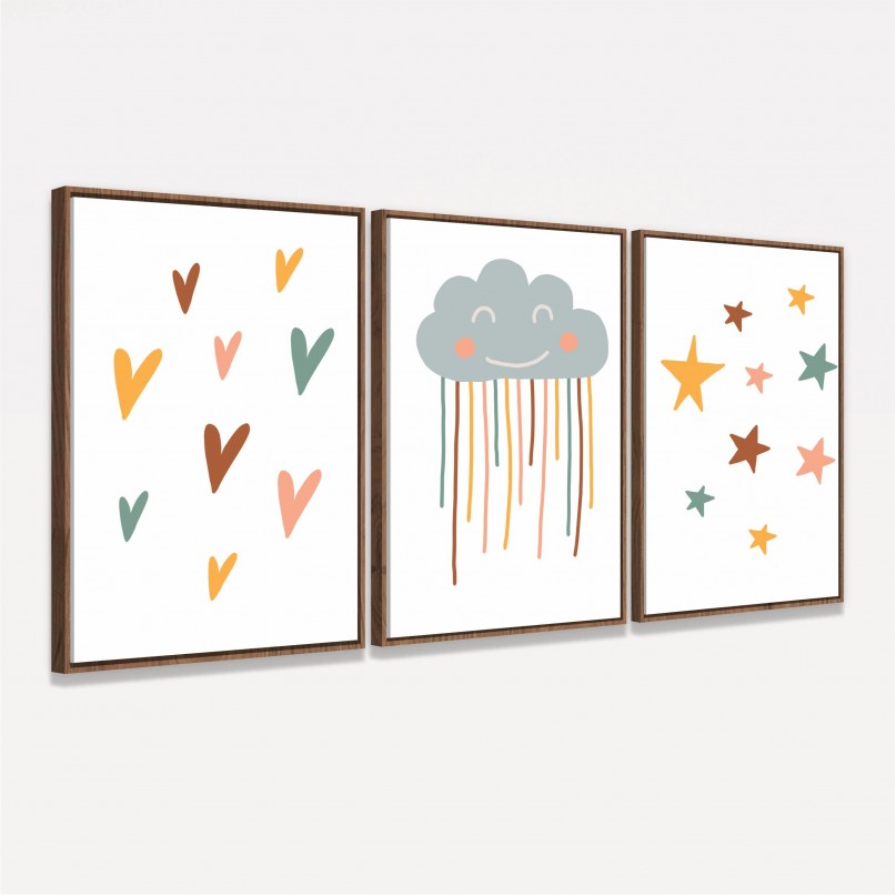 Quadro Trio Infantil Bons Sonhos