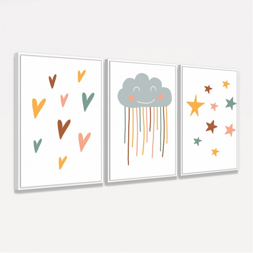 Quadro Trio Infantil Bons Sonhos