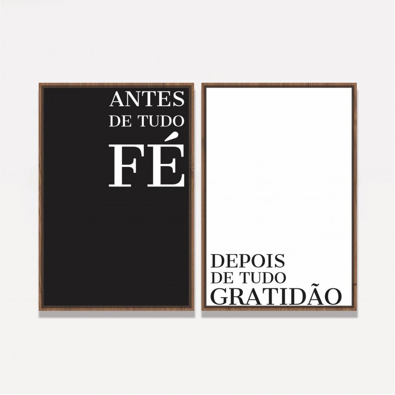 Quadro Duo Antes de Tudo Fé Depois de Tudo Gratidão