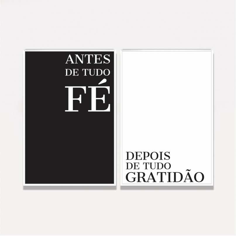 Quadro Duo Antes de Tudo Fé Depois de Tudo Gratidão