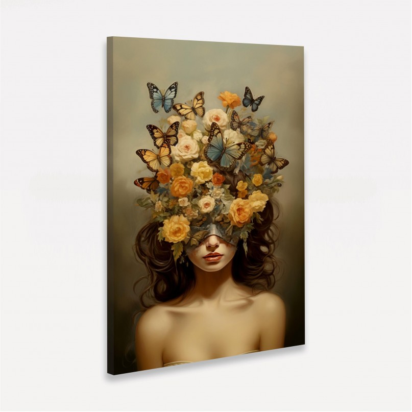 Quadro Decorativo Mulher e Elegância Alada