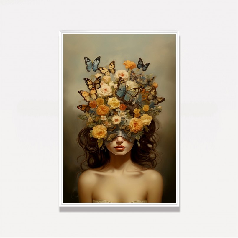 Quadro Decorativo Mulher e Elegância Alada