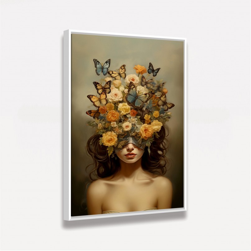 Quadro Decorativo Mulher e Elegância Alada