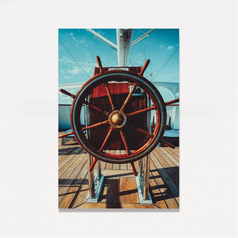 Quadro decorativo Leme de Barco a Luz do Sol