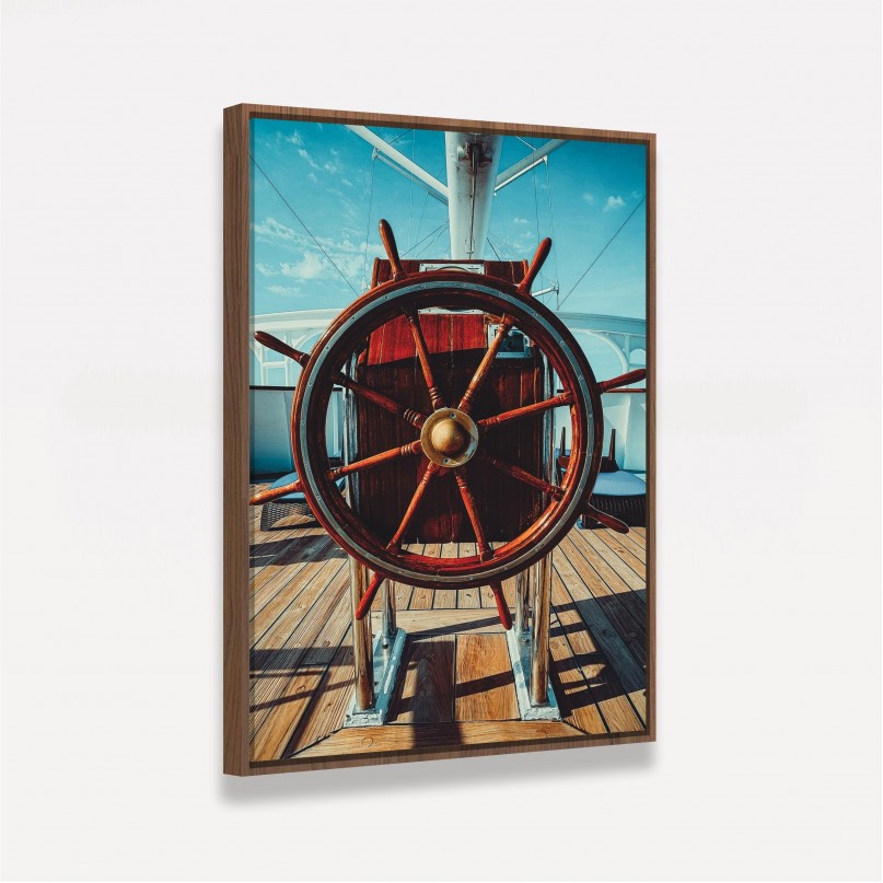 Quadro decorativo Leme de Barco a Luz do Sol