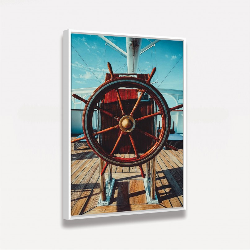Quadro decorativo Leme de Barco a Luz do Sol