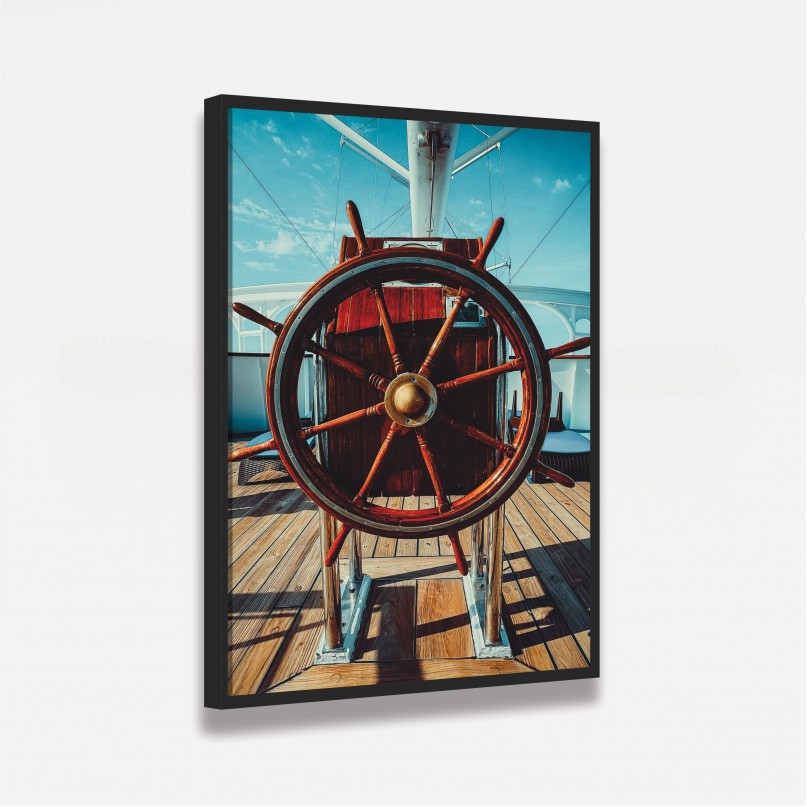 Quadro decorativo Leme de Barco a Luz do Sol