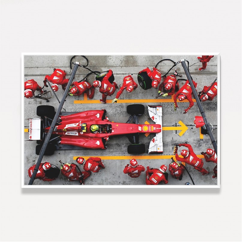 Quadro Pit Stop Carro Ferrari F1