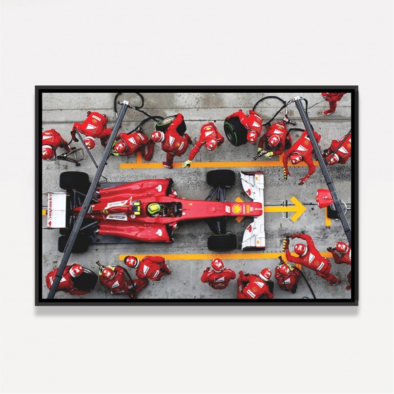 Quadro Pit Stop Carro Ferrari F1