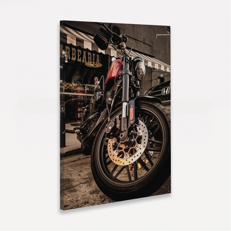 Quadro Moto Clássica Harley Davidson
