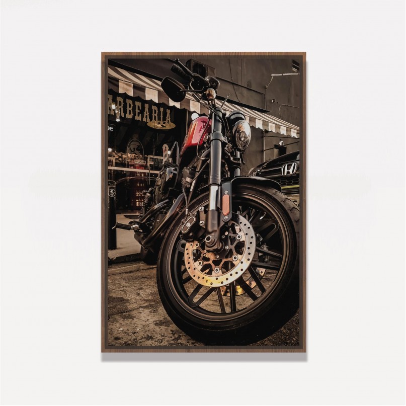 Quadro Moto Clássica Harley Davidson
