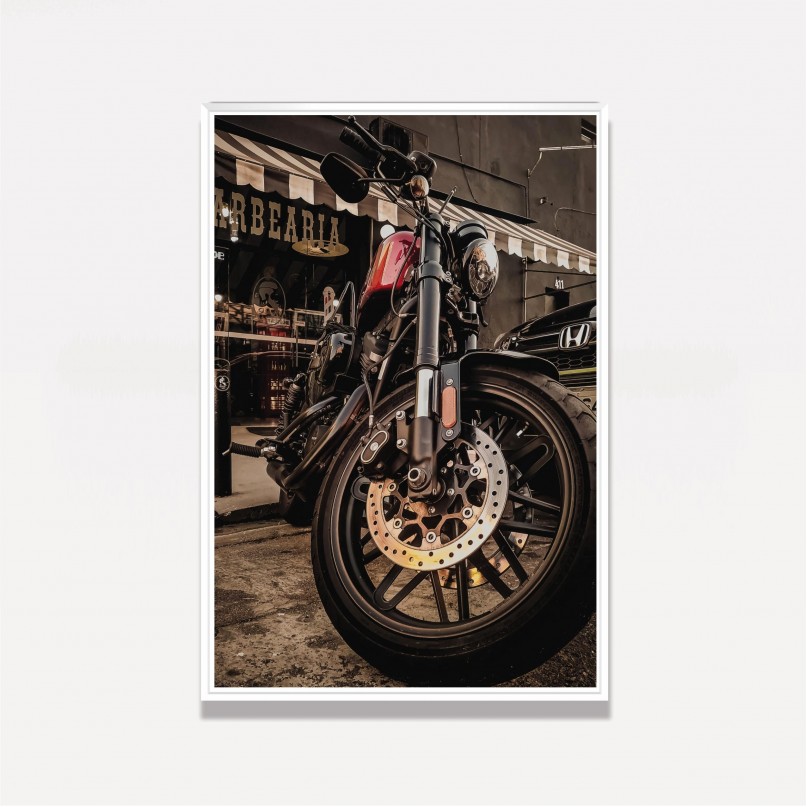 Quadro Moto Clássica Harley Davidson