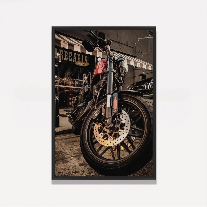 Quadro Moto Clássica Harley Davidson