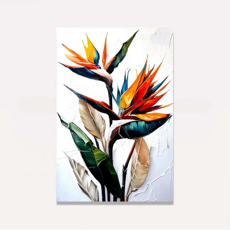Quadro Floral de Ave do Paraíso