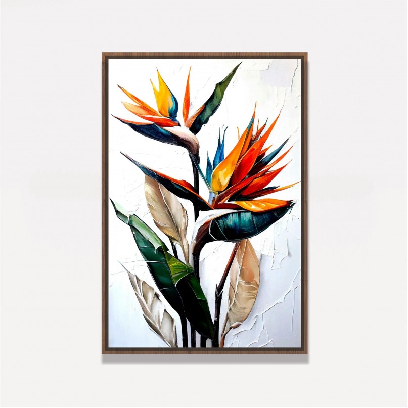 Quadro Floral de Ave do Paraíso