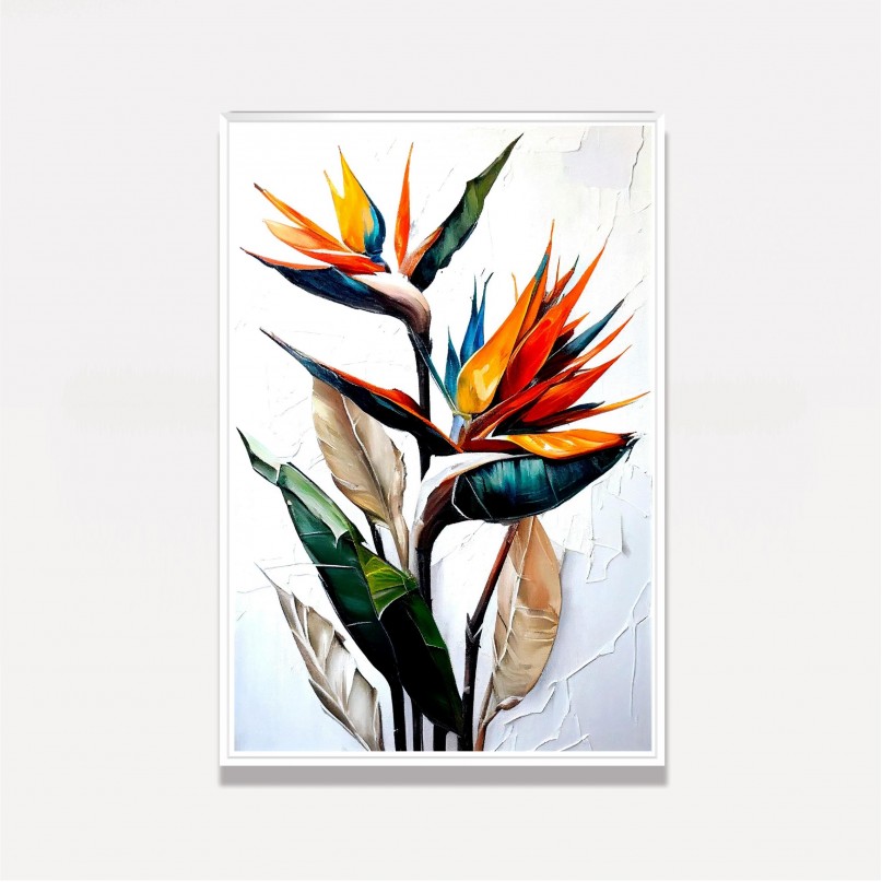 Quadro Floral de Ave do Paraíso