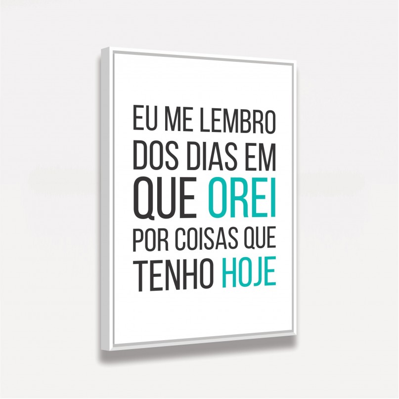 Quadro Agradecimento Oração