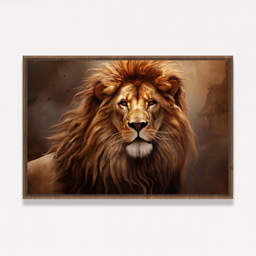 Quadro Leão Esplendor Selvagem