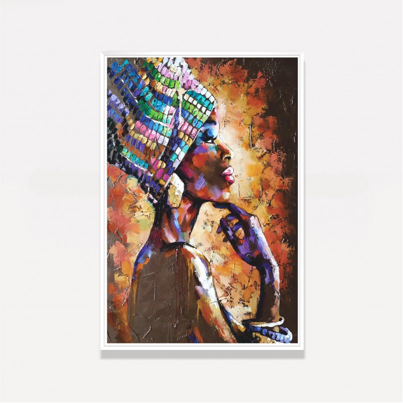 Quadro Mulher Negra Artístico decorativo Arte Abstrata