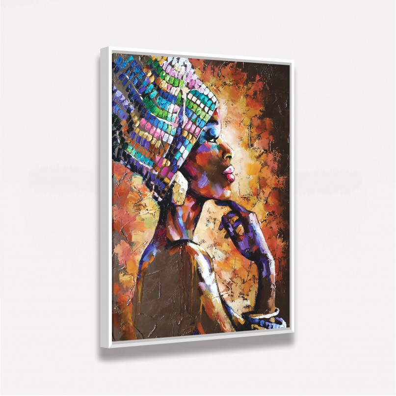 Quadro Mulher Negra Artístico decorativo Arte Abstrata