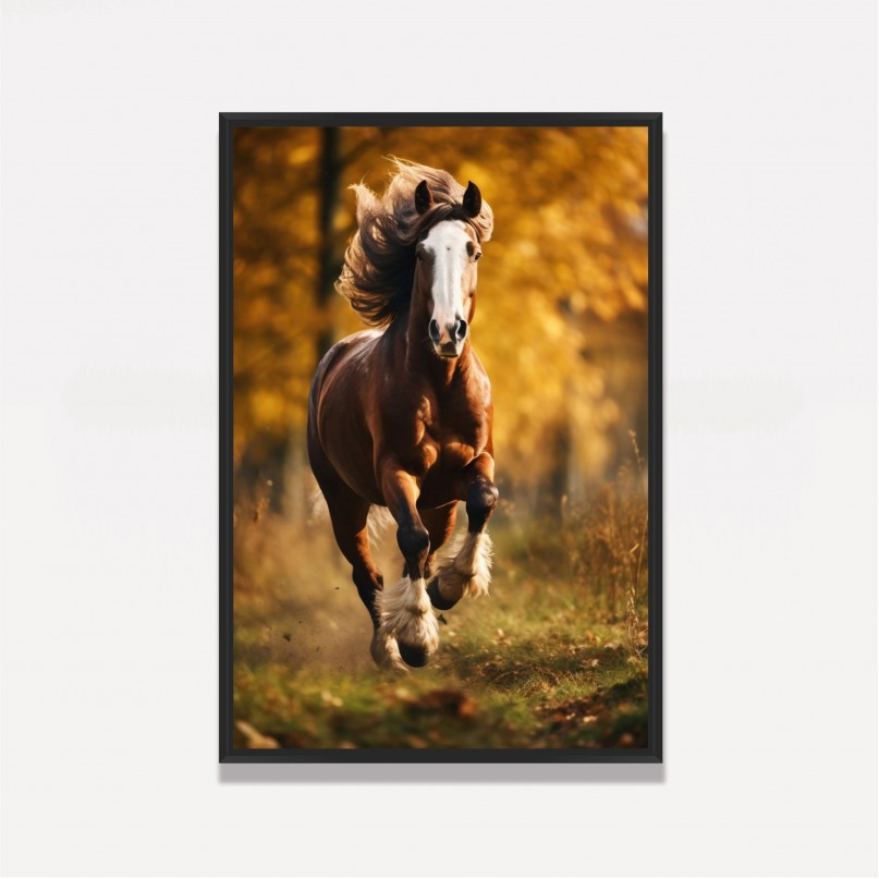 Quadro Cavalo Alazão Correndo ao Ar Livre