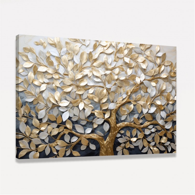 Quadro Árvore da Vida Folhas em Arte