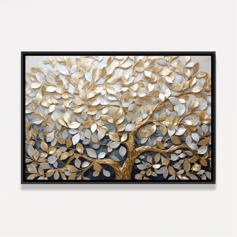 Quadro Árvore da Vida Folhas em Arte