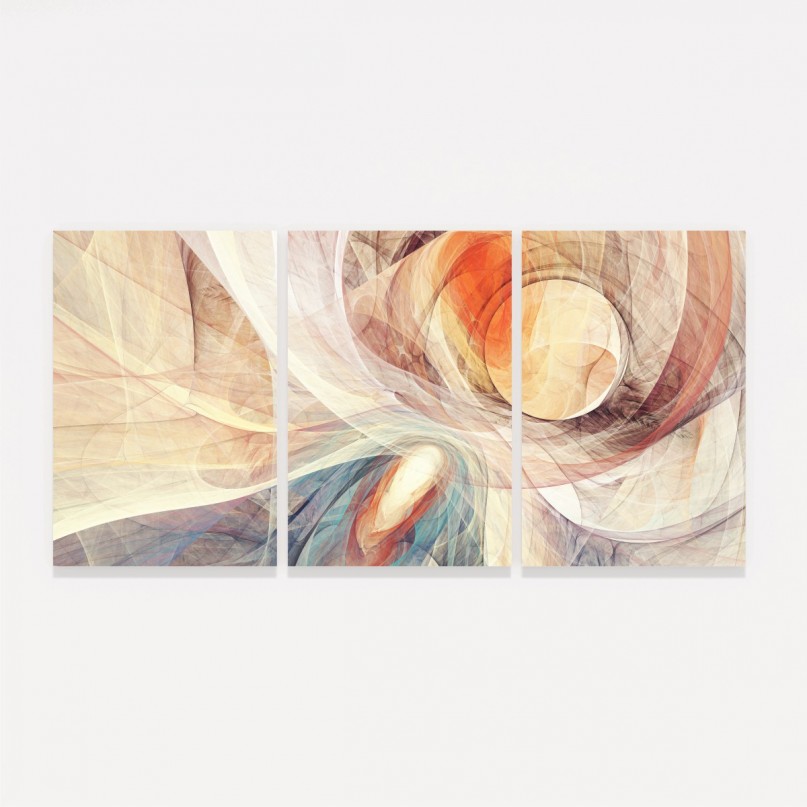 Quadro decorativo Abstrato Yin Yang Curvas Digital