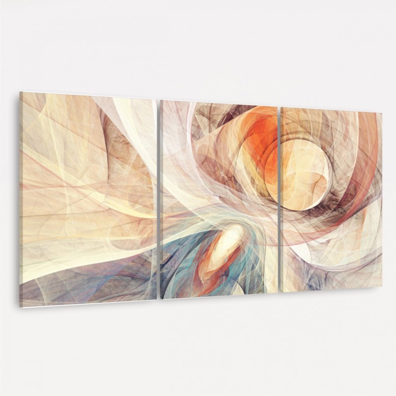 Quadro decorativo Abstrato Yin Yang Curvas Digital