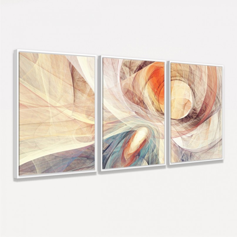 Quadro decorativo Abstrato Yin Yang Curvas Digital