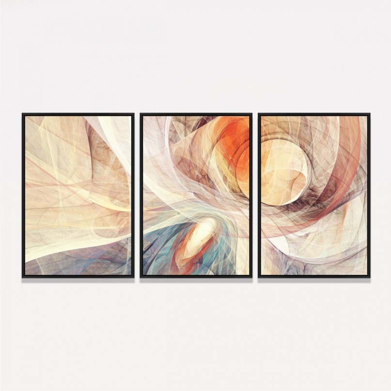 Quadro decorativo Abstrato Yin Yang Curvas Digital